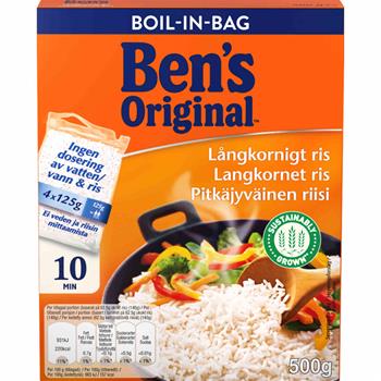 Ben's Original Langkornet ris i kogepose 500g