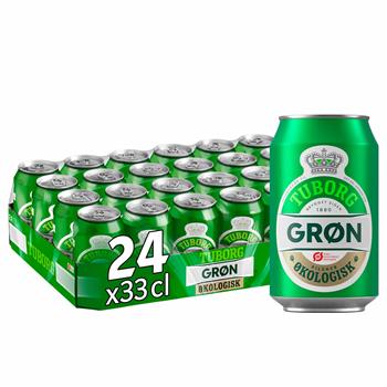 Grøn Tuborg Økologisk Pilsner - 4,6% øl, 24x33cl dåse