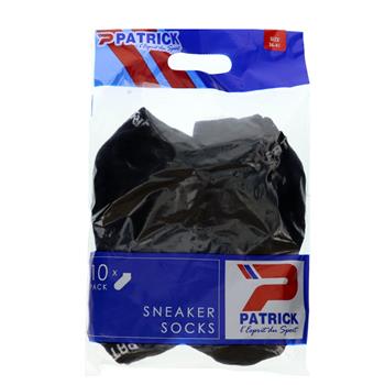 PATRICK 10pak Sneakers strømper Str. 36-41 Sort