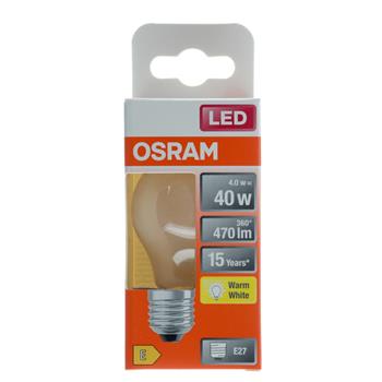 OSRAM LED STAR krone  glas mat 40W non-dim  4W/827 E27