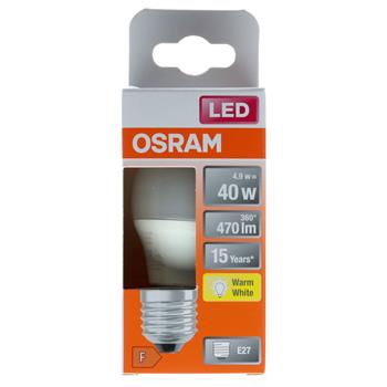 OSRAM LED STAR Krone Plast Mat FR 40W non-dim  5,7W/827 E27