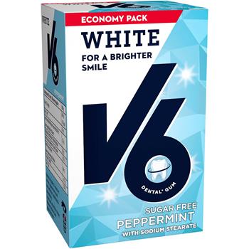 V6 White Peppermint Økonomipakke 72 g
