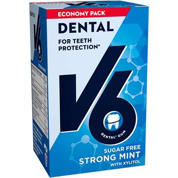 V6 Strong Mint Økonomipakke 72 g