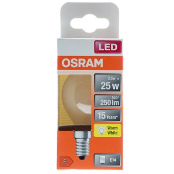 OSRAM LED STAR krone  glas mat 25W non-dim  2,5W/827 E14