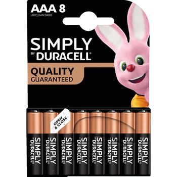 Duracell Simply AAA 8 stk.