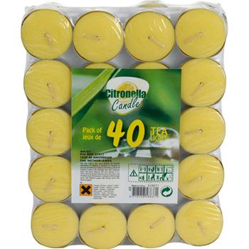 Fyrfadslys 40 Stk. Citronella