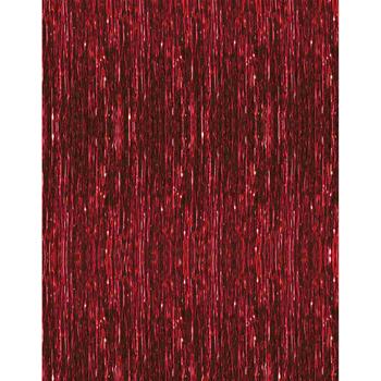 Lametta Gardin 90x250 cm rød