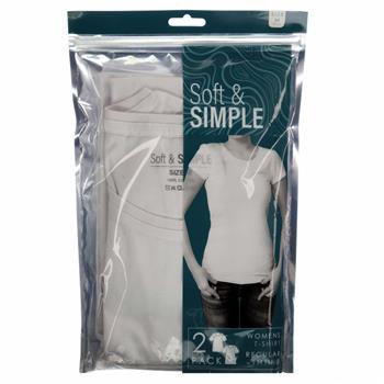 Soft & Simple 2pak Dame T-shirt, Hvid  Str. L