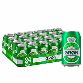 Grøn Tuborg - pilsner 4,6% øl, 24x33cl. dåse