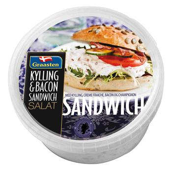 Graasten Kylling & Bacon Sandwich Salat 300 g