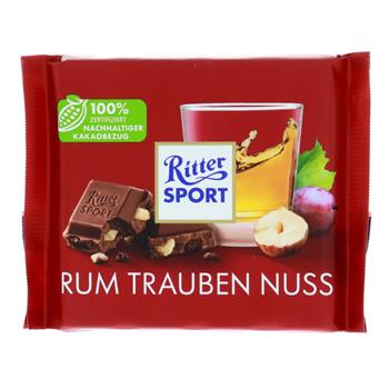 Ritter Sport Rom/Rosin/Nød 100 g