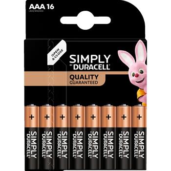 Duracell SIMPLY AAA (MN2400/LR03) 16 stk.