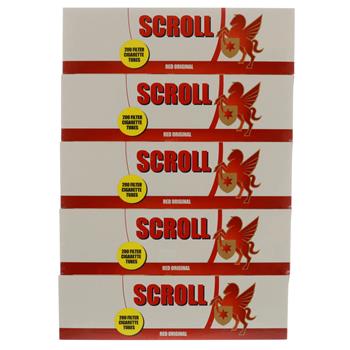 Scroll Red Original Cigarethylstre 5x200 Stk