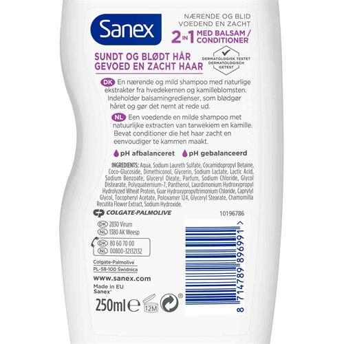 Egenskab Patronise styrte Sanex Shampoo 2in1 250 ml. - Grænsehandel til billige priser
