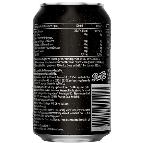 Immunitet Traktat vandrerhjemmet Pepsi Max 24x0,33 l. - Grænsehandel til billige priser
