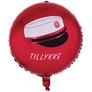 Folieballon m. Studenterhue Ø44 cm. Rød