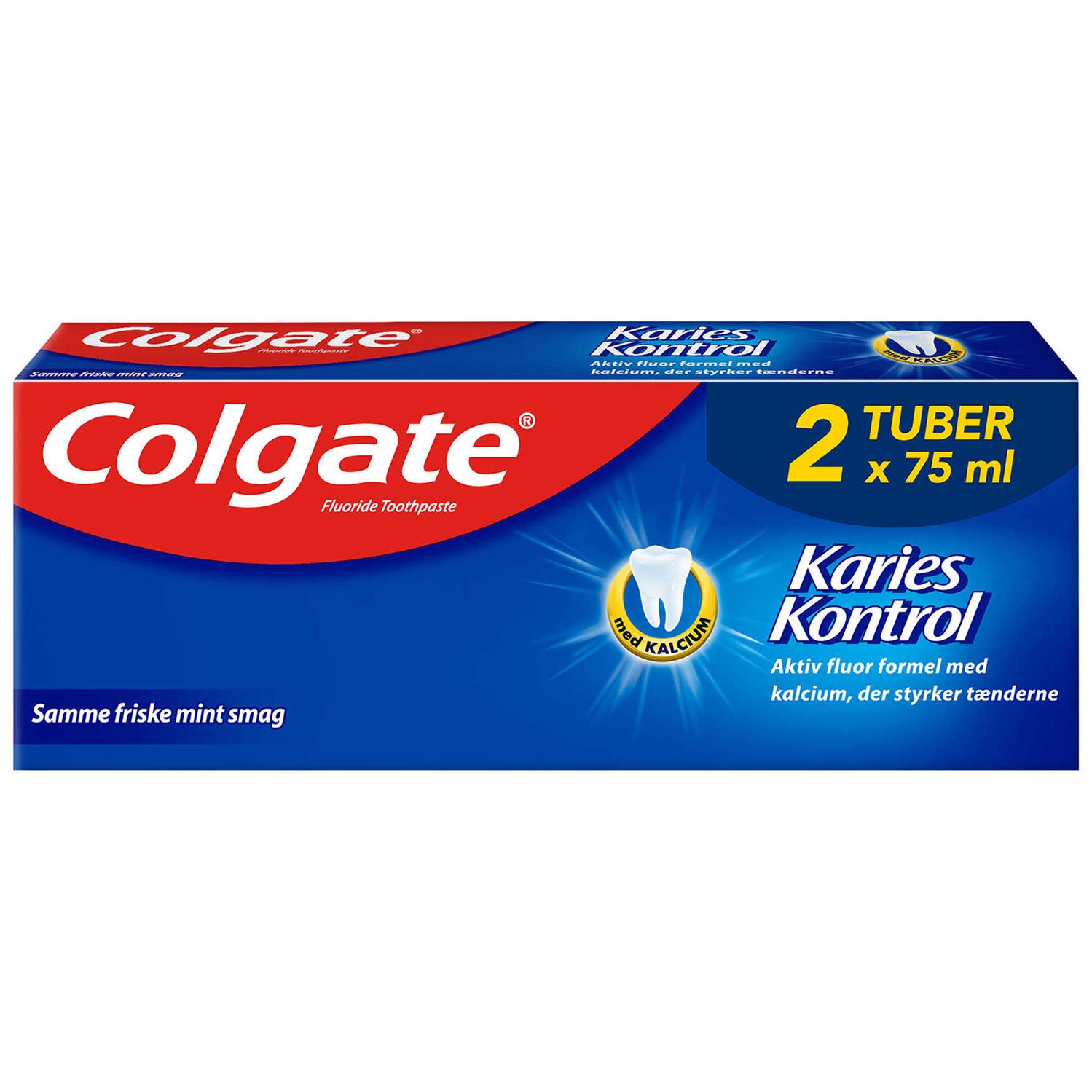 Colgate Tandpasta Karies 2-pak til billige priser