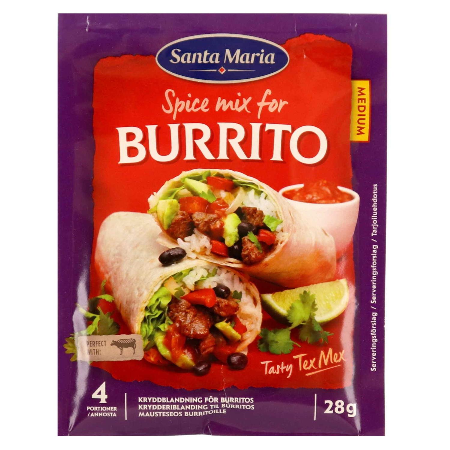 Santa Maria Tex Mex Burrito Spice Mix g - Grænsehandel til priser