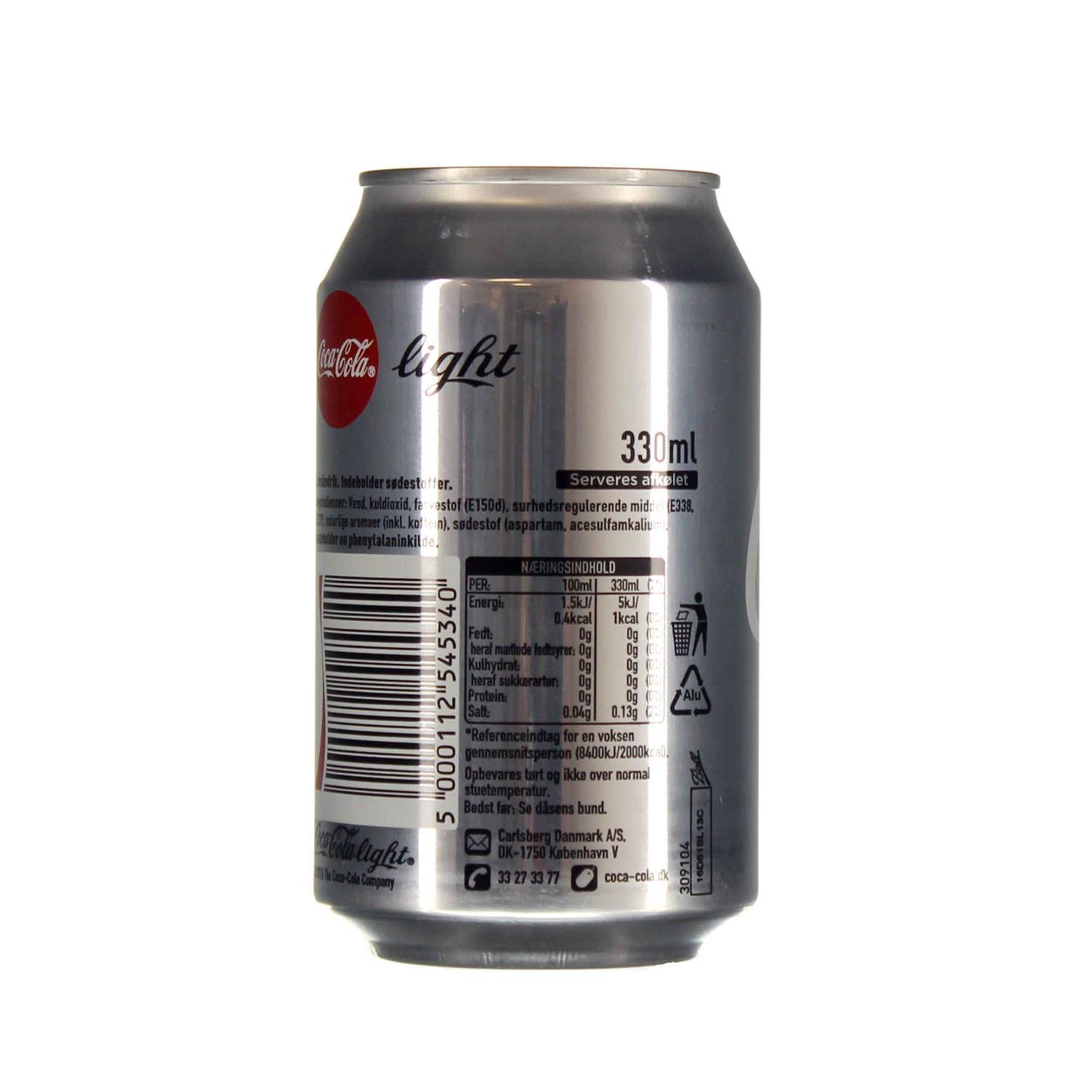 ar Citron Følg os Coca Cola Light 24x0,33 l. - Grænsehandel til billige priser