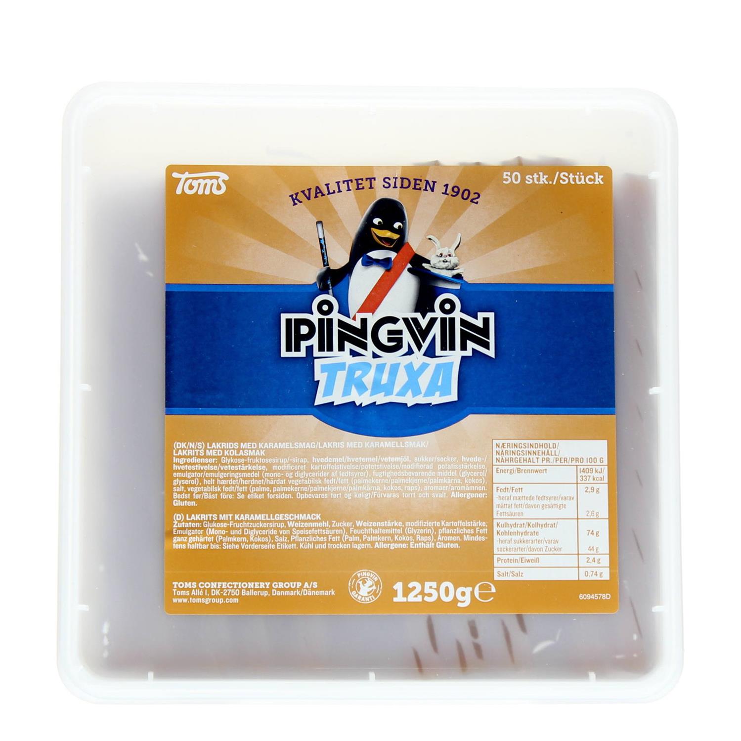 sammen Madison pasta Toms Pingvin Truxa Karamelstang 50 stk 1250 g - Grænsehandel til billige  priser