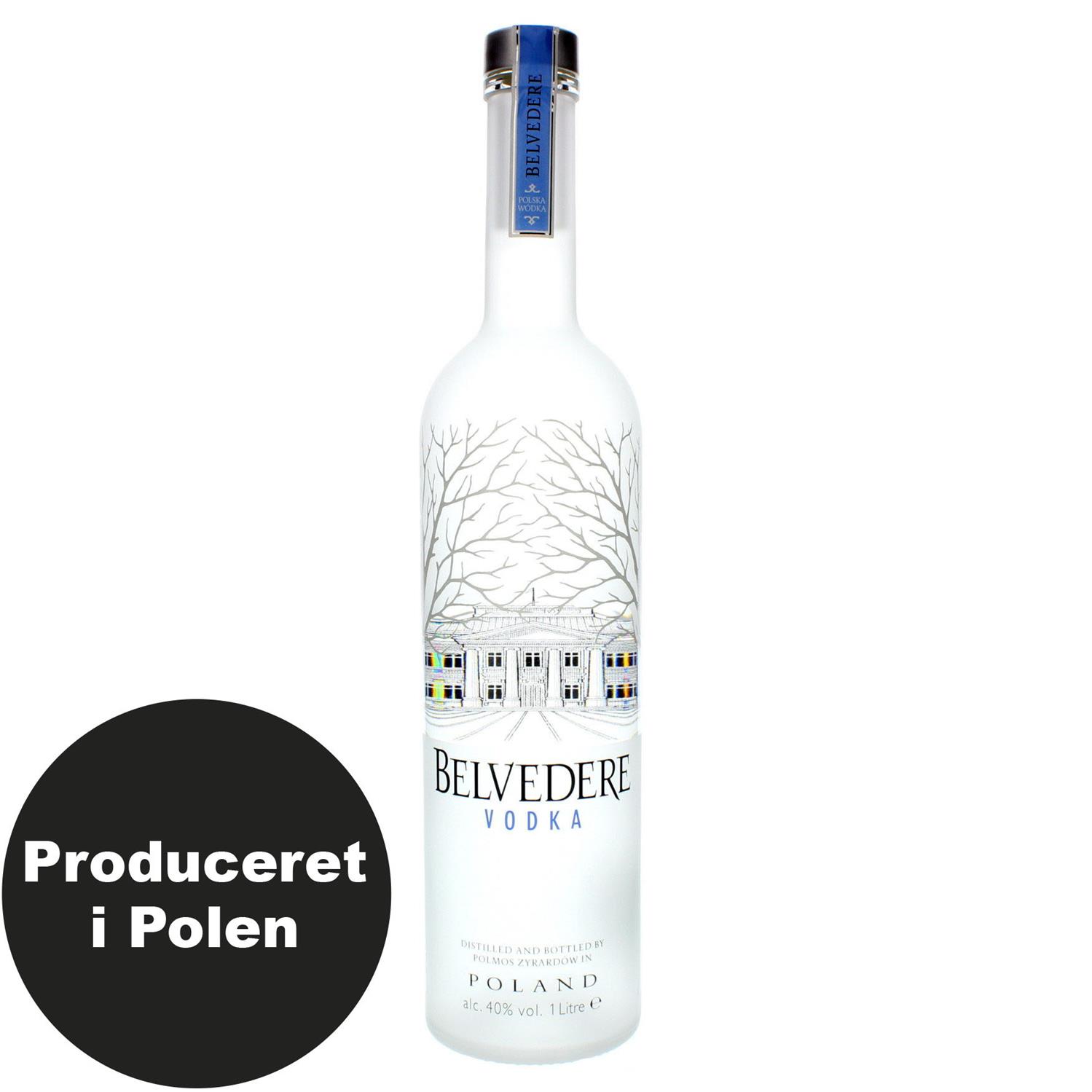 venlige dump Mudret Belvedere Vodka 40% 1 l. - Grænsehandel til billige priser