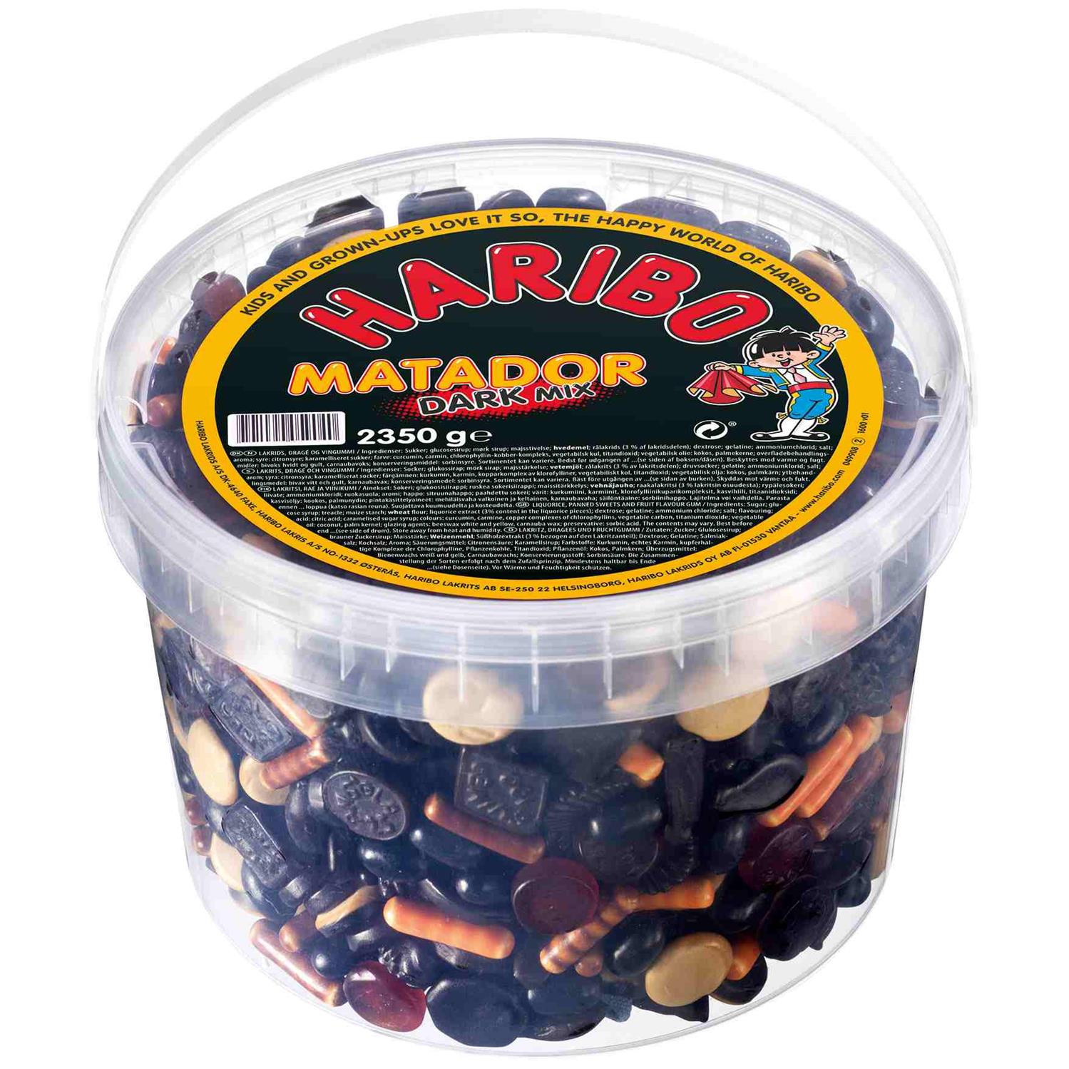 dygtige Aktiver skrå Haribo Matador Dark Mix 2,35 kg - Grænsehandel til billige priser