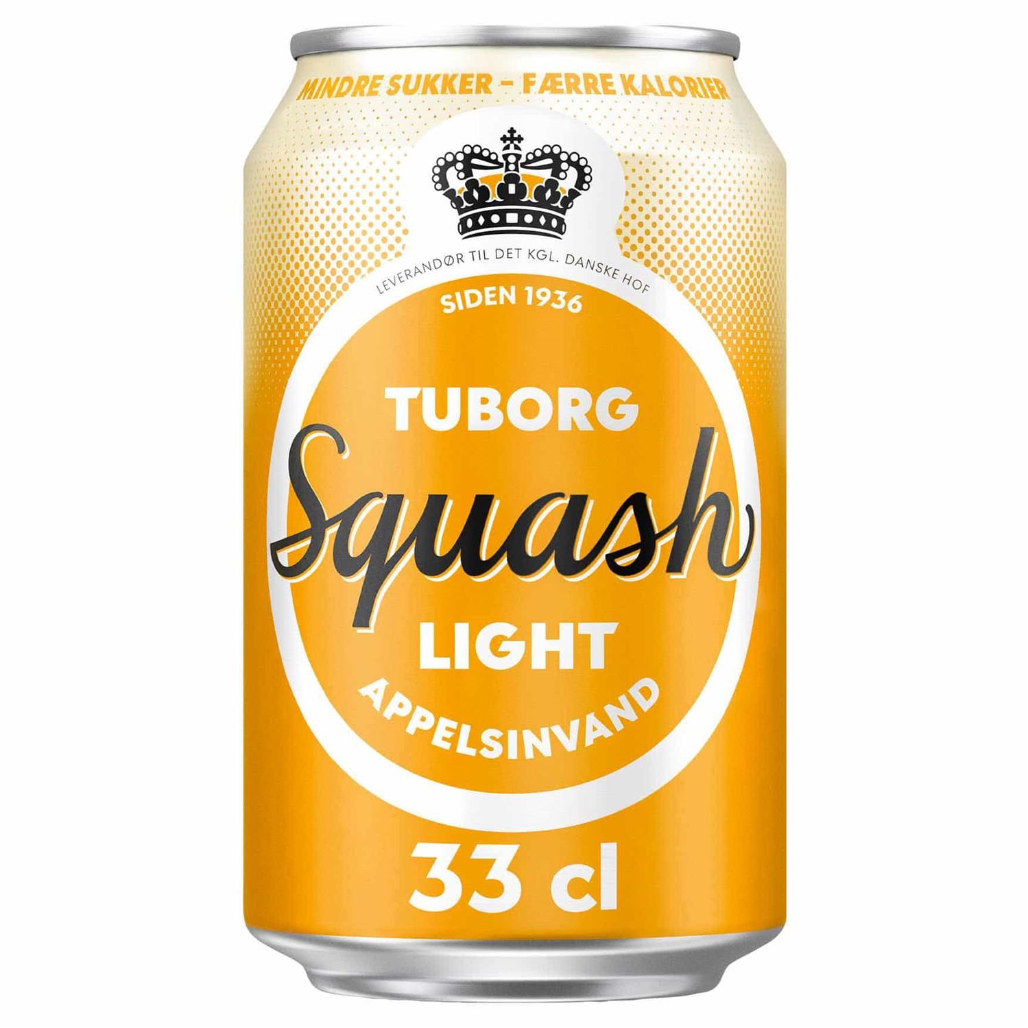 Tuborg Squash Light - sodavand, 24x33cl - billige