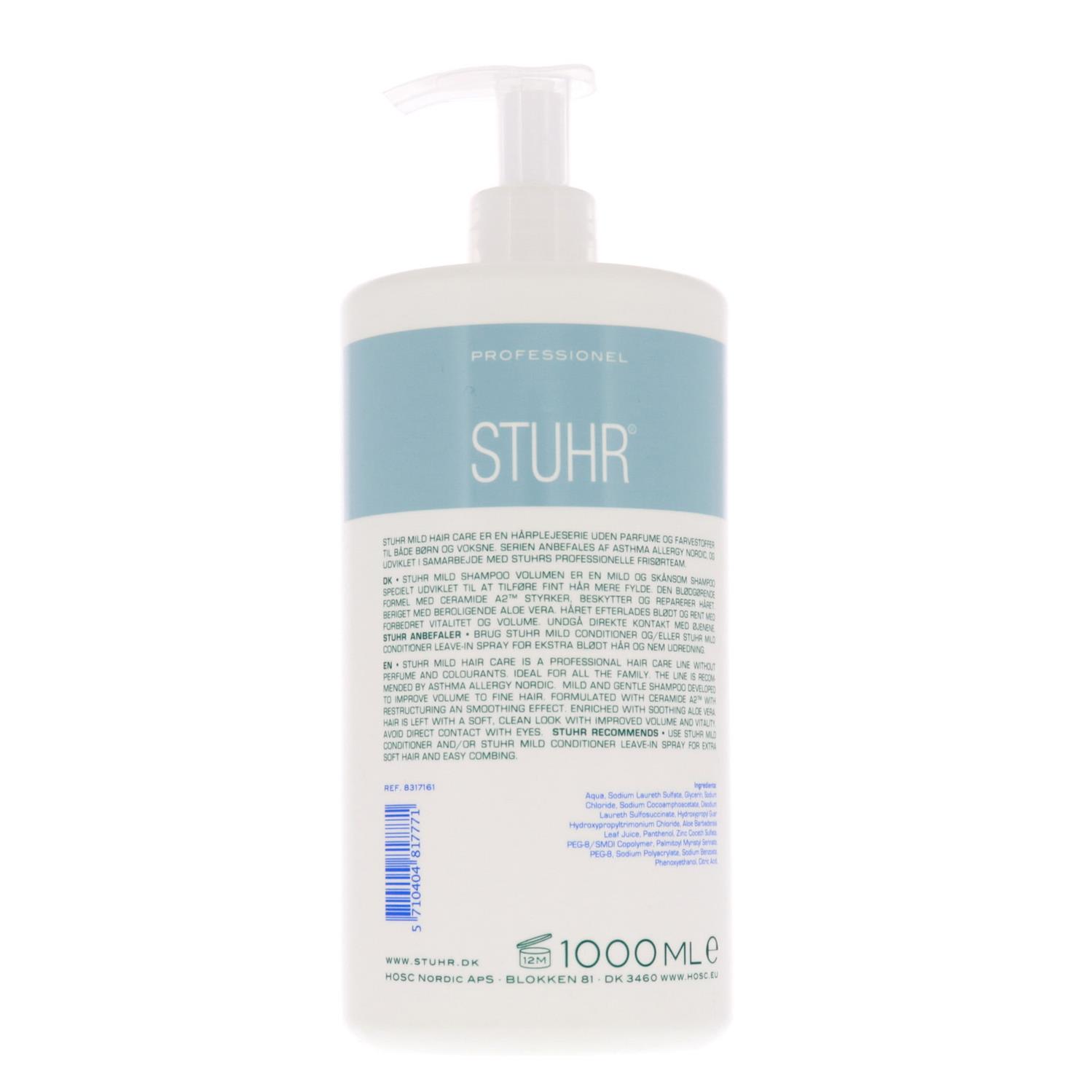 STUHR Hair Care Shampoo Volume 1000 ml. - Grænsehandel billige